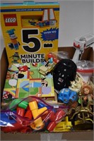 Assorted Toys, Blocks in Pull Carts, Misc.