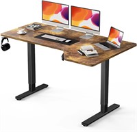 Electric Standing Desk  55 x 34 inch  Rustic