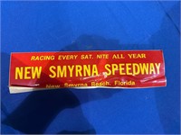 Vintage New Smyrna Speedway bumper sticker