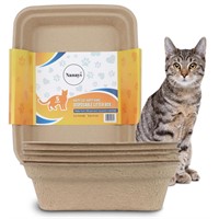 5-Pack Disposable Litter Boxes for Cats 17" L x 13
