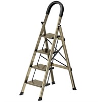 4 Step Ladder, Folding Step Stool with Handgrip, A