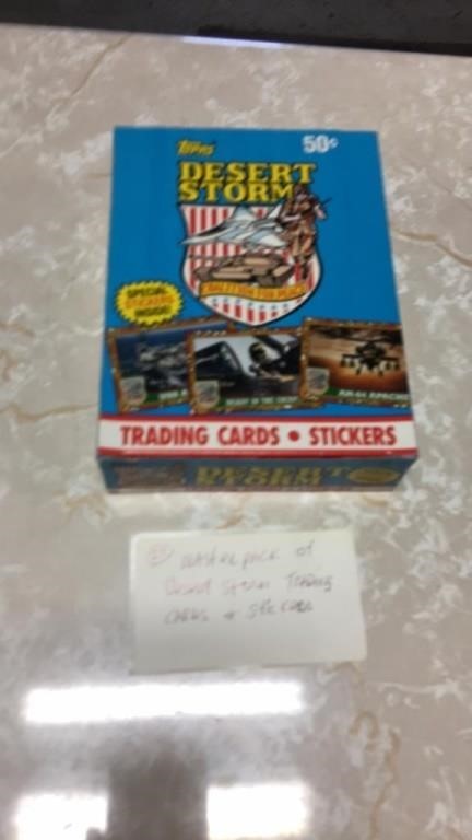 Master pack Desert storm trading cards and