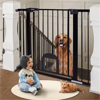 Babelio 36" Tall Upgraded Baby Gate with Cat Door,