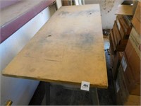 Work/Saw Table, Wood Top, Metal Frame