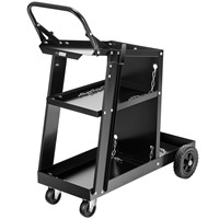 VIVOHOME Iron 3 Tiers Rolling Welding Cart with Up