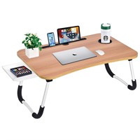 Laptop Bed Desk Table Tray Stand with Cup Holder/D