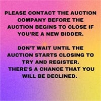New Bidder? Contact Auction Company