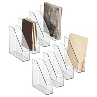 mDesign Plastic Slim Vertical File Folder Storage