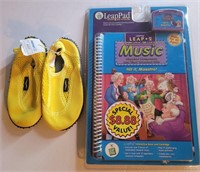 Toddler Aqua Socks & Leap Pad Book and Cartridge
