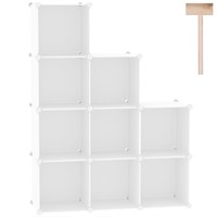 C&AHOME Cube Storage, 9-Cube Bookshelf, Plastic Cl