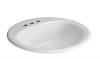 19" Drop-In Round Vitreous China Bathroom Sink $59