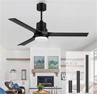 $96 Ceiling Fans with Lights and Remote, Black