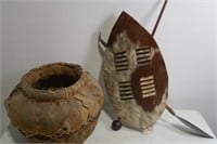 African Basket & Shield