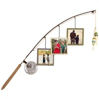 Young's Inc. Wood Fishing Pole Picture Frame Displ