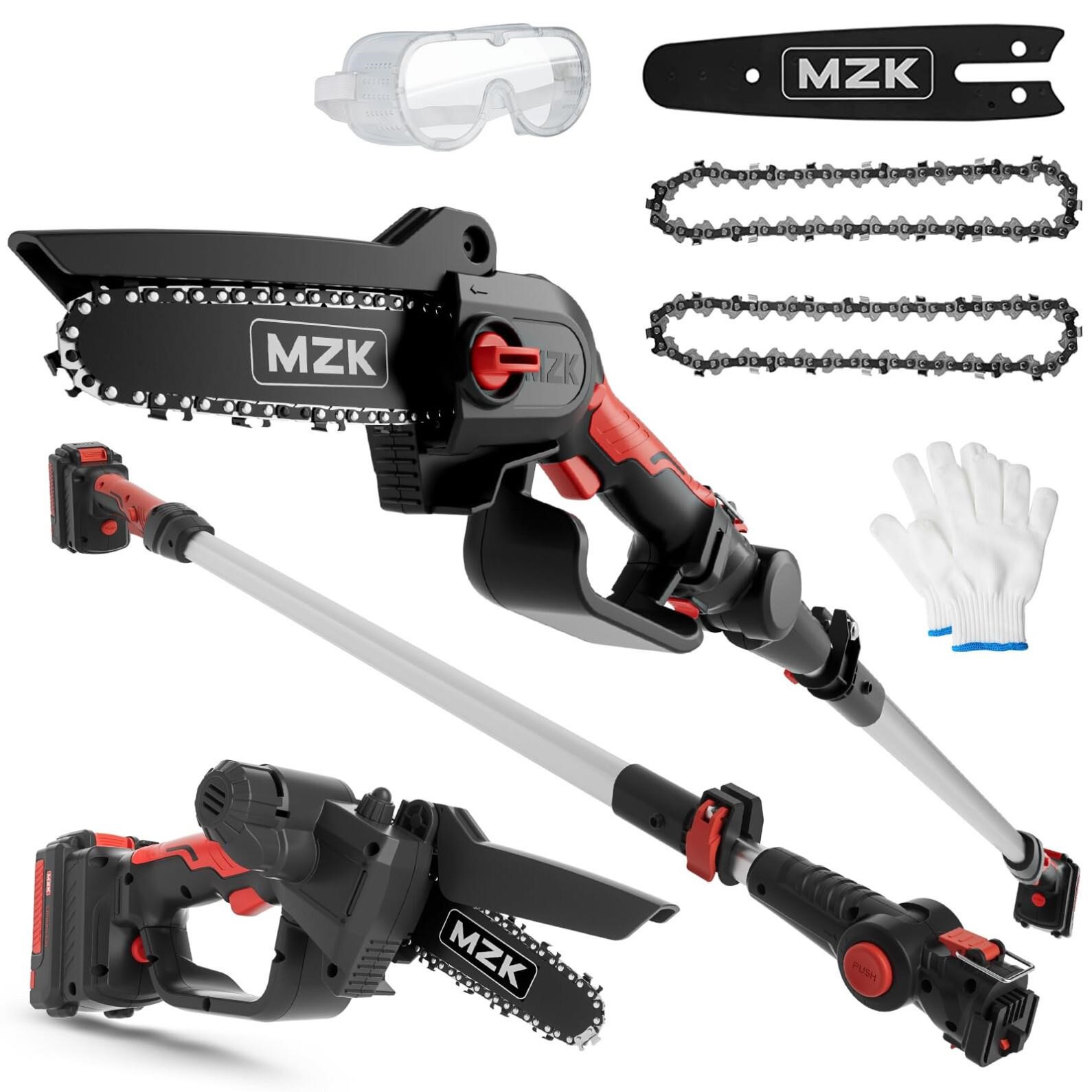 MZK 2-in-1 Cordless Pole Saw & Mini Chainsaw with