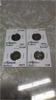 Jefferson nickels 1941,46,47,48 (4) silver