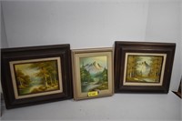 Three Framed Original Oil Paintings