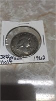 1962 Liberty half dollar