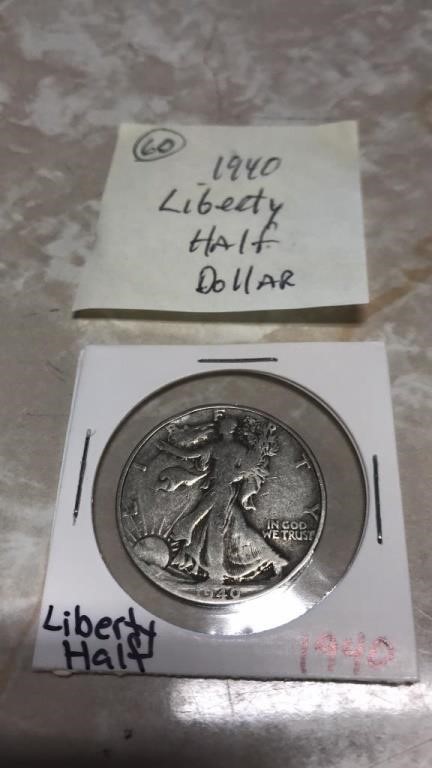 1940 silver liberty half dollar