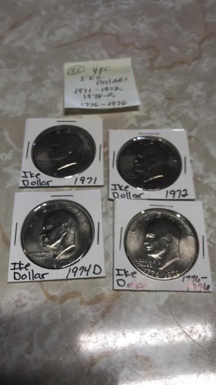 Eisenhower dollars 1971-72-74D-76 (4)
