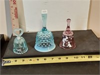3 Glass Bells Fenton & Others