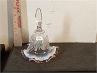 Handpainted Fenton Glass Bell D. Wright Artist
