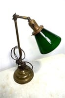 Weighted Brass Base Vintage Desk Lamp
