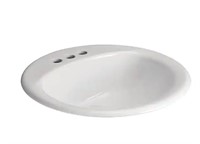 19" DROP-IN ROUND VITREOUS CHINA BATHROOM SINK $59