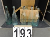 Box of Clear Glass Bottles w/ Falstaff