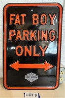 Tin Harley Davidison Parking Sign