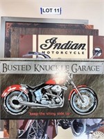 (5) Motorcycle Tin Signs
