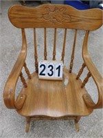 Wooden Rocking Chair w/ Fruit Design