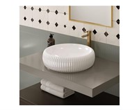 NEW Round Vessel Sink Only, Top Mount, Glossy