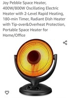 New 800W Oscillating Space Heater...Tested and