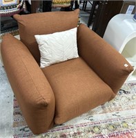 Low Profile Orange Accent Chair