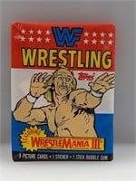 1987 Topps Wrestle Mania III Unopened Pack