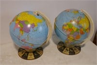 Pair Small Metal Globes
