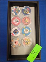 Lot of 8 Casino Chips - Luxor, Atlantis, Circus +