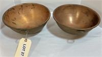 (2) Copper Bowls with Hanger **