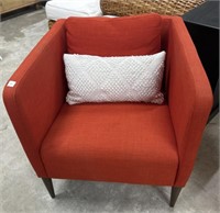 Modern Orange/Red Accent Chair