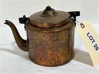 Copper Tea Kettle, Looks Hand Hammered