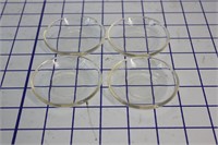 4 CRYSTAL BUTTER PAT HOLDERS