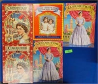 Lot of 5 Vintage Queen Elizabeth Paper Dolls