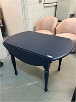Blue Painted Drop Leaf Dining Table