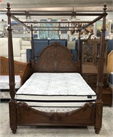 4-Post Mahogany Queen Bed