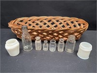 Antique/Vtg. Sifters, Glass Bottles & Kitchenware