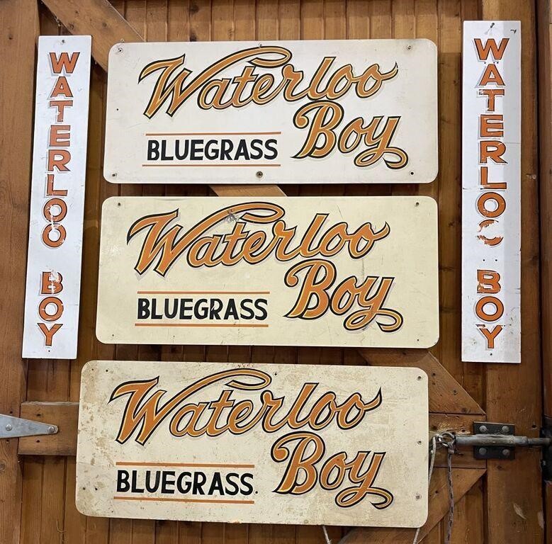 Lot of Waterloo Boy Bluegrass Signs (5)