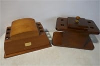 Pair Pipe Stands w/ Humidors