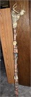 Native American Inspired Ceremonial Stick w/Antler