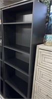 Black Bookshelf 2 Shelves adjustable shelves
